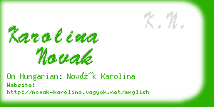 karolina novak business card